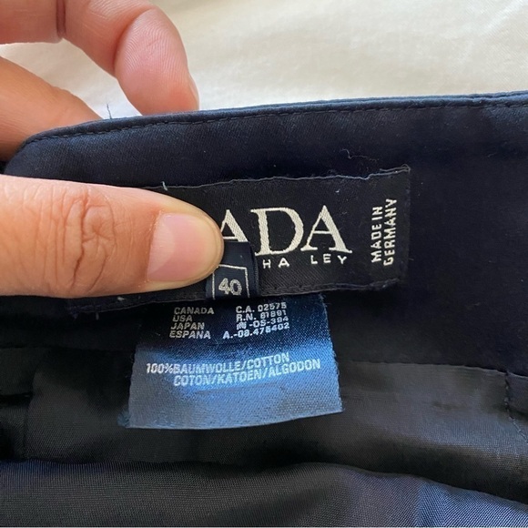 WOMEN’S ESCADA dark navy blue/black pencil skirt w/ slit at front size 10 - Picture 6 of 7